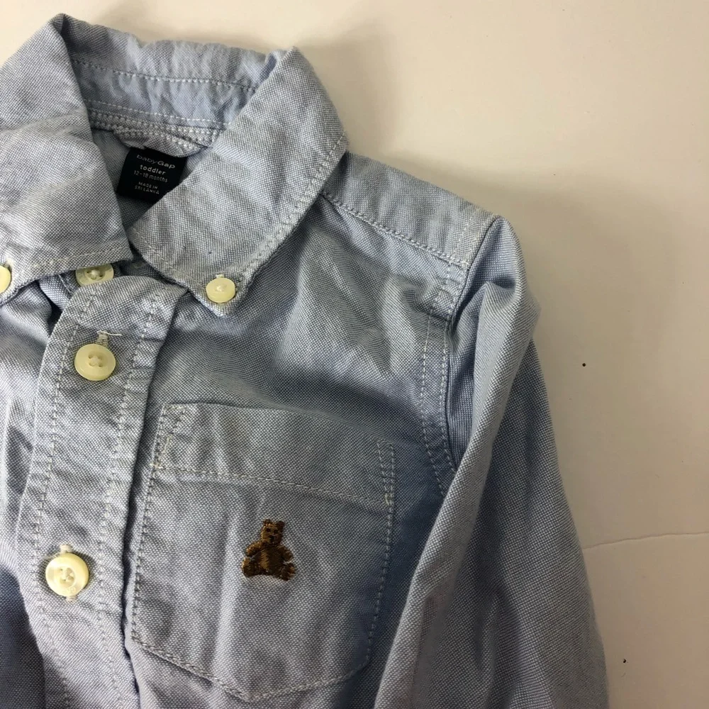 Set of 2 Baby Gap Button Front Shirts Striped 577